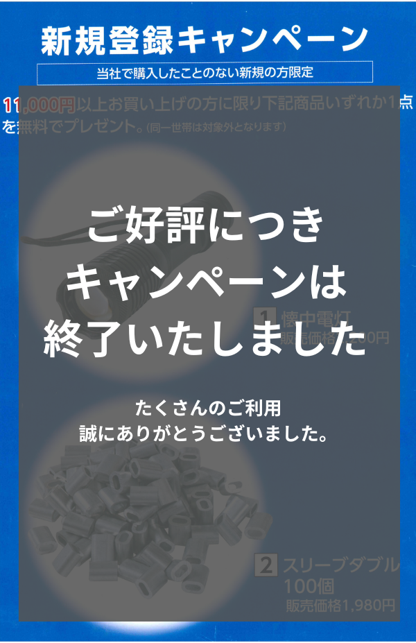 キャンペーン終了